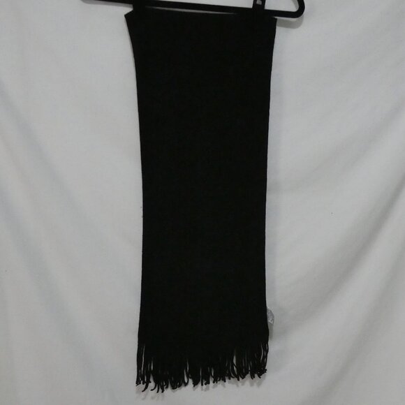 THE BAY - Principles | OS - one size | Unisex | Black Fleece Scarf With Fringe - Picture 1 of 6